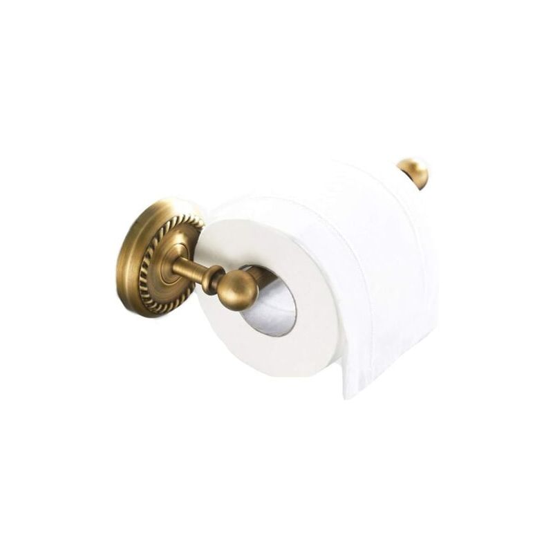 foto del prodotto aiperq porta carta igienica da parete in ottone anticato, porta rotolo da bagno retr , porta rotolo di carta igienica con supporto per cellulare