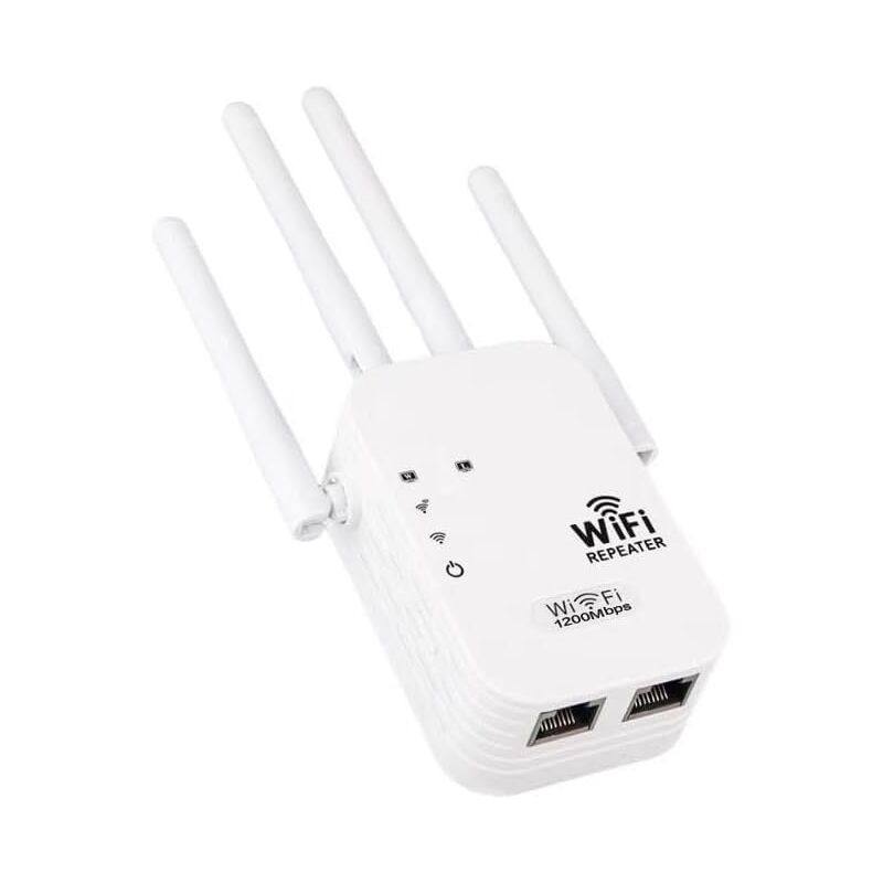 foto del prodotto aiperq potente ripetitore wifi, 1200 mbps, potente amplificatore wifi, dual band 5 ghz e 2,4 ghz, estensore wifi con wps e modalit 4, fino a 120