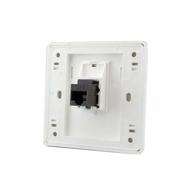 foto del prodotto aiperq presa a muro di rete gigabit cat6 femmina femmina dual pass rj45 lan facciata internet presa diritta 86x86mm 1pz