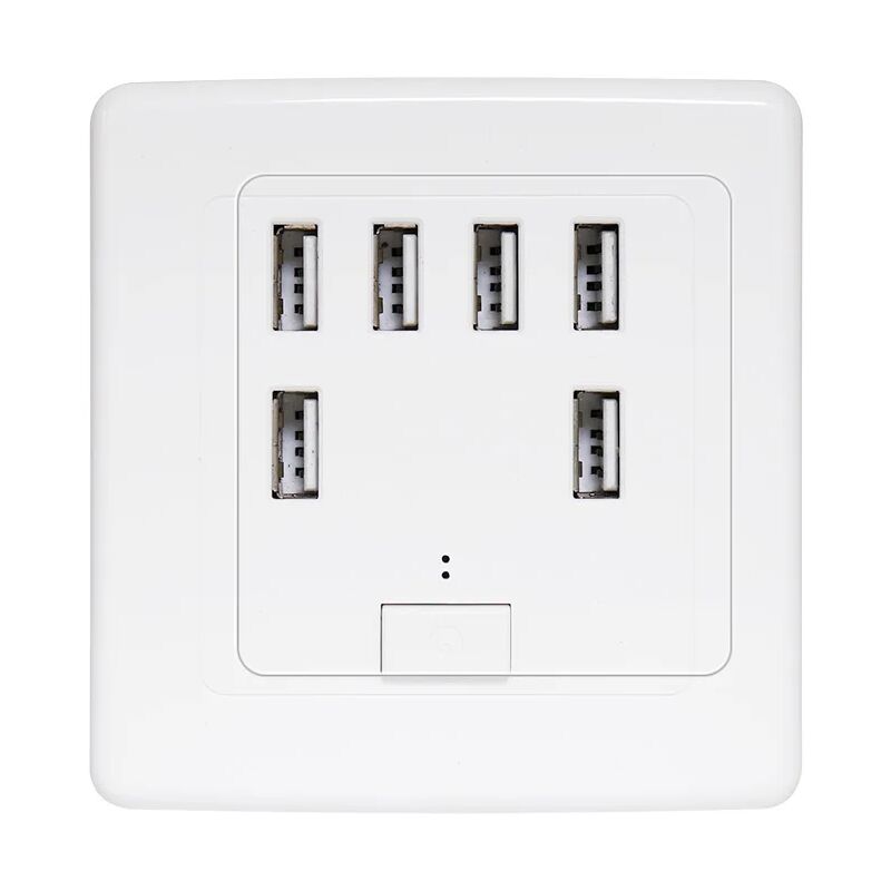 foto del prodotto aiperq presa a muro usb universale 6 porte integrate, pannello di ricarica 220v 4a, ricarica rapida