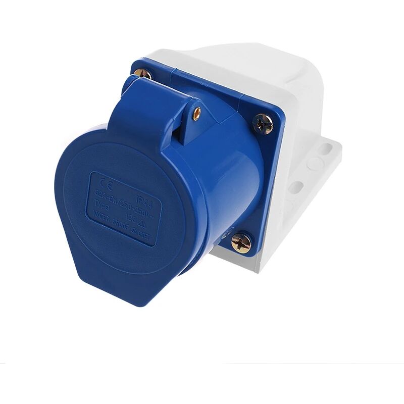 foto del prodotto aiperq presa industriale 32 amp, 3 pin, 220 v 250 v, impermeabile ip44, 2p e 32 a, 1 pezzo
