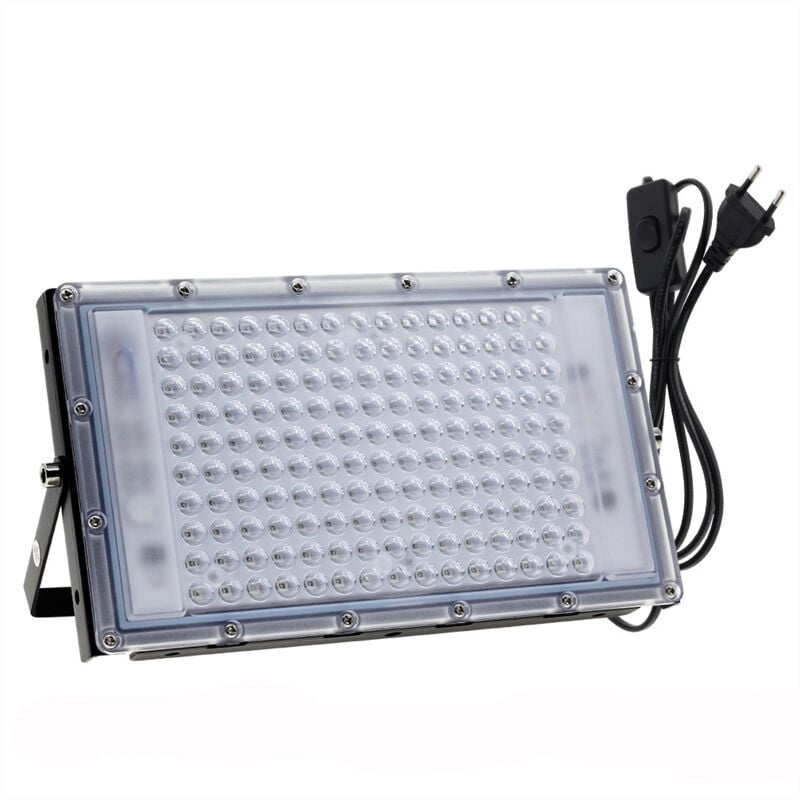 foto del prodotto aiperq proiettore a luce nera da 100 w, potente luce uv, 395 nm, impermeabile ip66, pu essere utilizzato per feste a luce nera, insegne
