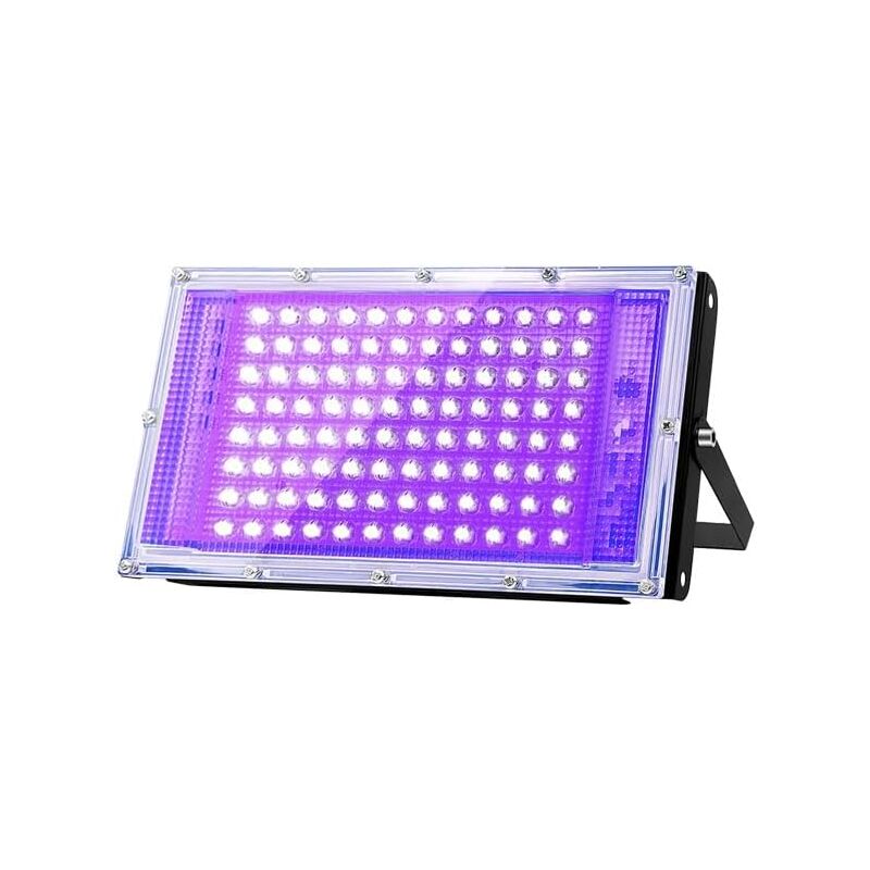 foto del prodotto aiperq proiettore led uv 100w luce nera ip65 impermeabile, lampada led ultravioletta, illuminazione ad effetti per acquario, feste, vernice