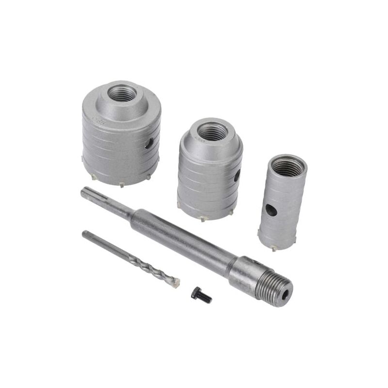 foto del prodotto aiperq punte per seghe a tazza sds plus per calcestruzzo, cemento, pietra, muro 65 mm, 50 mm, 30 mm