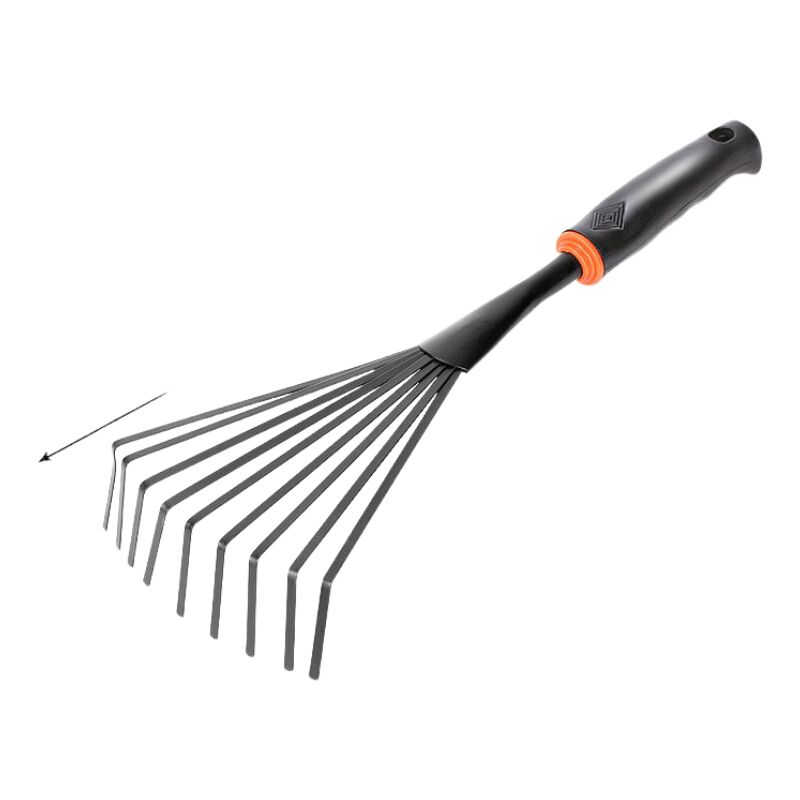 foto del prodotto aiperq rastrello a mano, pala da giardinaggio, nero, acciaio inossidabile plastica