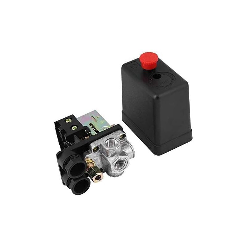 foto del prodotto aiperq regolatore di controllo della pressione del compressore d aria 240v 16a 90psi 120psi con manometri per una rapida riduzione della pressione
