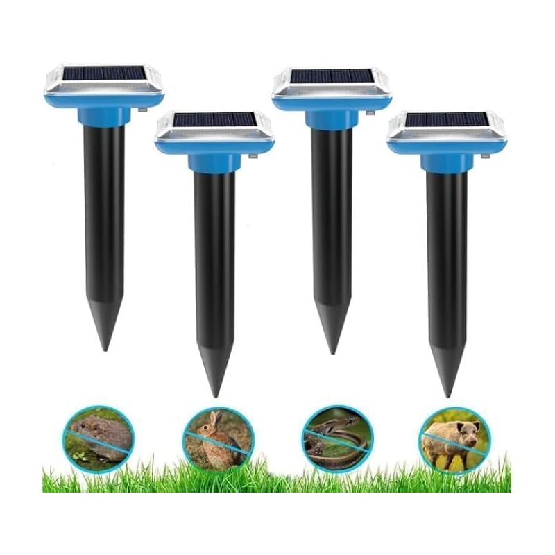 foto del prodotto aiperq repellente per talpe ad ultrasuoni solare repellente per talpe ad ultrasuoni repellente per talpe repellente per talpe anti talpa repellente