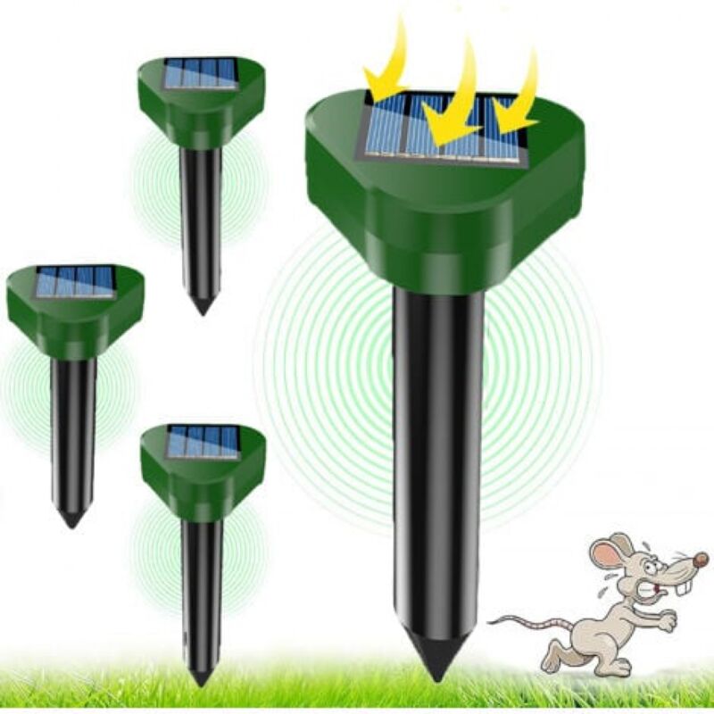 foto del prodotto aiperq repellente solare per talpe con ultrasuoni, 4 pezzi repellente solare per talpe, repellente solare per serpenti, repellente per topi