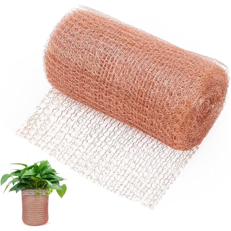foto del prodotto aiperq rete in rame, 12,7 cm 12 m, rete anti roditori, rete anti lumache e chiocciole, rete anti rame per la protezione del giardino