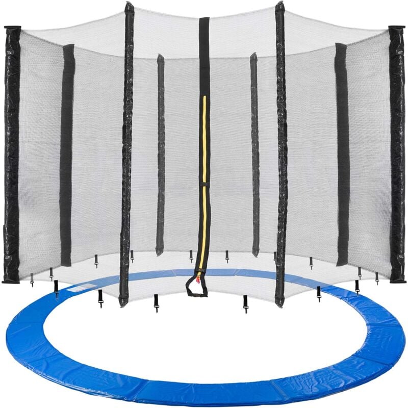 foto del prodotto aiperq rete per trampolino 430 cm, rete di protezione per trampolini a 8 barre, resistente ai raggi uv