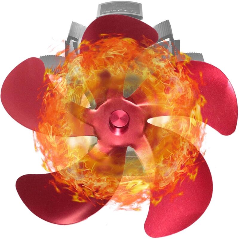 foto del prodotto aiperq ricambio per ventola 5 pale per ventola per camino alimentata a calore foglie per ventola per camino alimentata a calore, accessori per