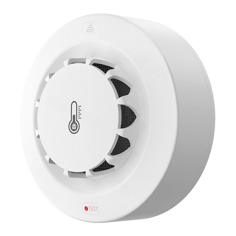 foto del prodotto aiperq rilevatore di fumo e calore 2 in 1, allarme fumo con sensore fotoelettrico avanzato con indicatore led e pulsante di disattivazione