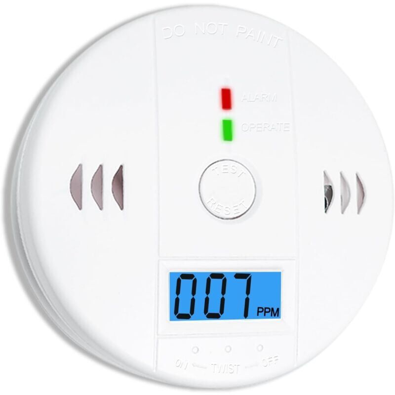 foto del prodotto aiperq rilevatore di monossido di carbonio con display a led, rilevatore di fumo e monossido di carbonio rilevatore di fumo dpzo