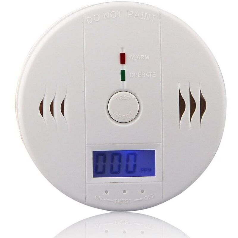 foto del prodotto aiperq rilevatore di monossido di carbonio con display led sensore elettronico rilevatore di allarme monossido di carbonio rotondo 