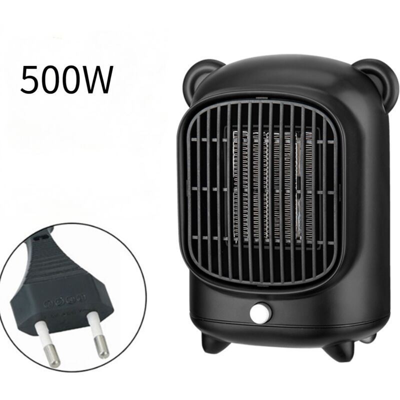 foto del prodotto aiperq riscaldatore elettrico, mini termosifone elettrico da 500 w, 2 modalit , termoventilatore per bagno, protezione da surriscaldamento e