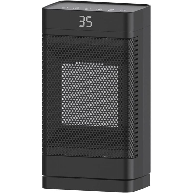 foto del prodotto aiperq - riscaldatore elettrico portatile da 1500 w per uso interno, timer da 12 ore, 3 modalità, riscaldatore di sicurezza per casa, camera da