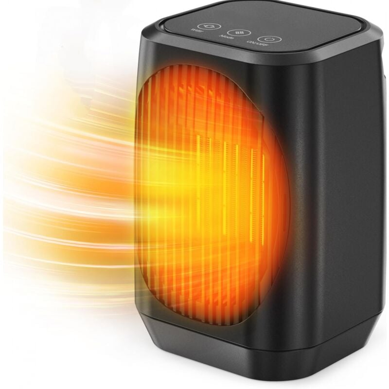 foto del prodotto aiperq - riscaldatore elettrico portatile ymyny oscillante 70 , piccolo riscaldatore in ceramica ptc 1200 w con 3 modalità, mini ventilatore di