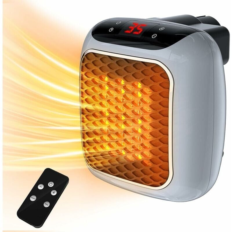 foto del prodotto aiperq riscaldatore elettrico ymyny 800w, riscaldatore per ambienti, 2 modalit con display led e telecomando