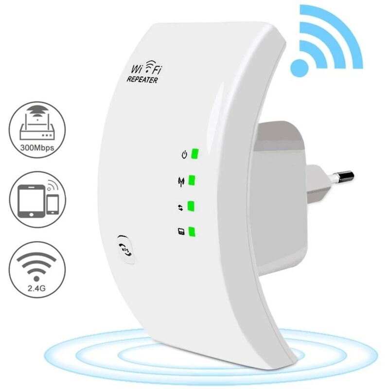 foto del prodotto aiperq routeur wi fi sans fil 300 mbps, ripetitore, amplificatore di segnale, estensione, tipo ponte classico