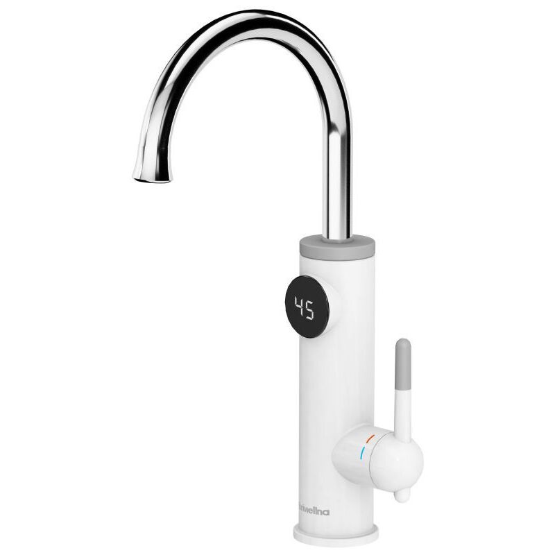 foto del prodotto aiperq rubinetti da cucina in acciaio inox con scaldabagno istantaneo, display digitale a led, rubinetto elettrico da cucina, rotazione a 360 ,