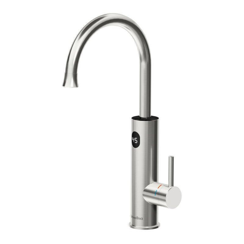 foto del prodotto aiperq rubinetto con scaldabagno istantaneo da cucina, rubinetto elettrico da 3200 w, display digitale a led, rubinetto da cucina in acciaio inox,