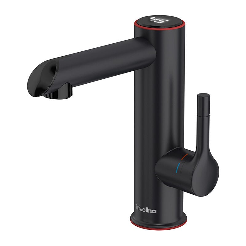 foto del prodotto aiperq rubinetto per bagno con scaldabagno istantaneo, display digitale a led, rubinetto per bagno con rotazione di 120 , rubinetto per lavabo