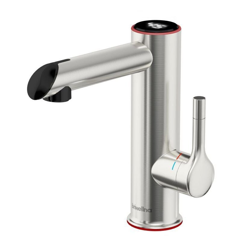 foto del prodotto aiperq rubinetto per bagno con scaldabagno istantaneo, display digitale a led, rubinetto per bagno con rotazione di 120 , rubinetto per lavabo