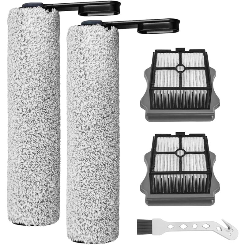foto del prodotto aiperq rullo spazzola di ricambio e filtro hepa per aspirapolvere tineco floor one s5 s5 pro s5 pro 2 s5 extreme, 2 rulli spazzola 2 filtri