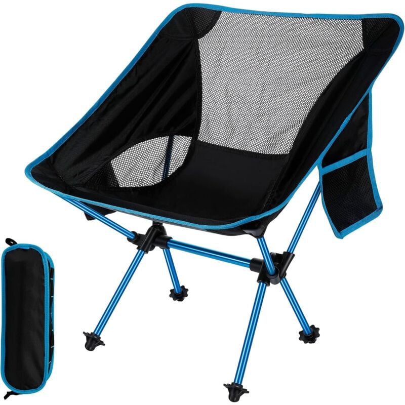 foto del prodotto aiperq sedia da campeggio pieghevole portatile, sedia da giardino ultraleggera carico massimo 150 kg perfetta per spiaggia, pesca,