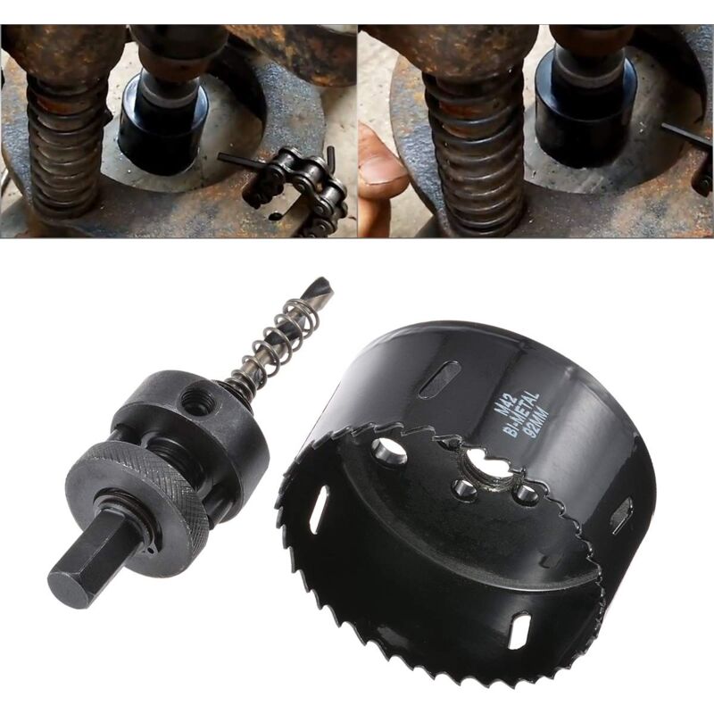foto del prodotto aiperq sega a tazza ad alta velocit hss da 92 mm per legno, plastica, cartongesso, pannelli di fibre, metallo sottile