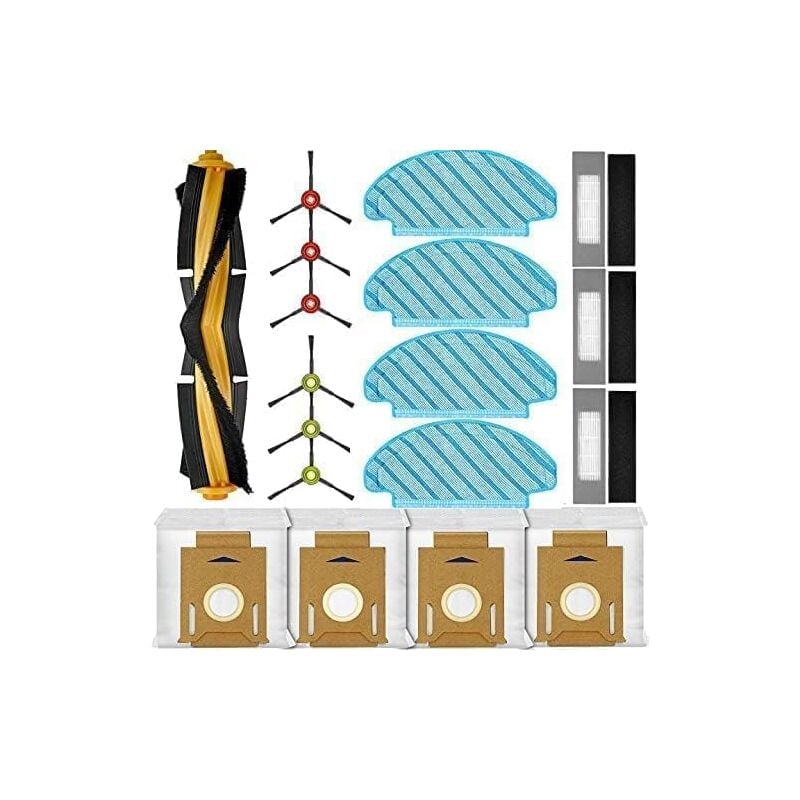 immagine 0 del prodotto aiperq set di 18 pezzi di ricambio compatibili con ecovacs deebot ozmo t8 t8 t8 aivi t8max, n8 n8 pro n8 pro , t9 , 1 spazzola principale, 6
