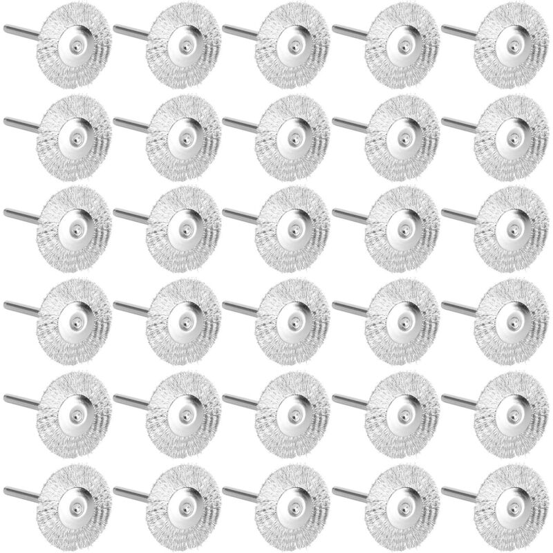 foto del prodotto aiperq set di 30 pezzi per broccoli, spazzola in filo d acciaio completa e kit per lucidatura dell ottone per utensili rotanti dremel