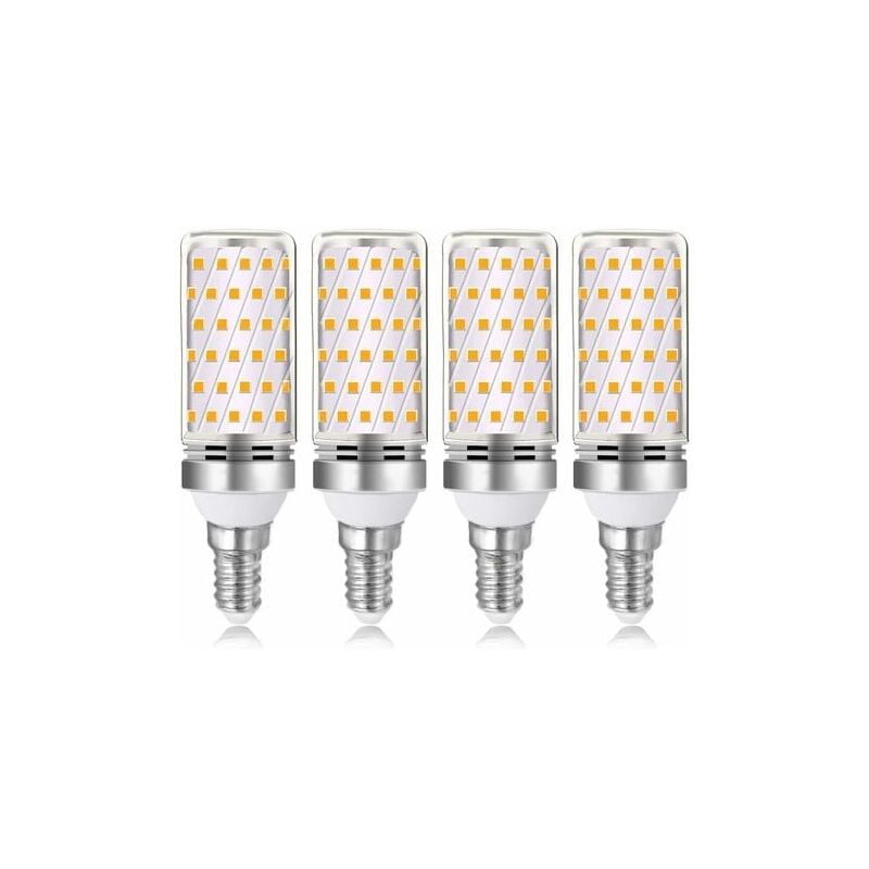foto del prodotto aiperq - set di 4 lampadine led e14 16w bianco caldo 3000k 1600lm equivalenti a lampada alogena e14 da 100w 120w ac 230v non dimmerabile