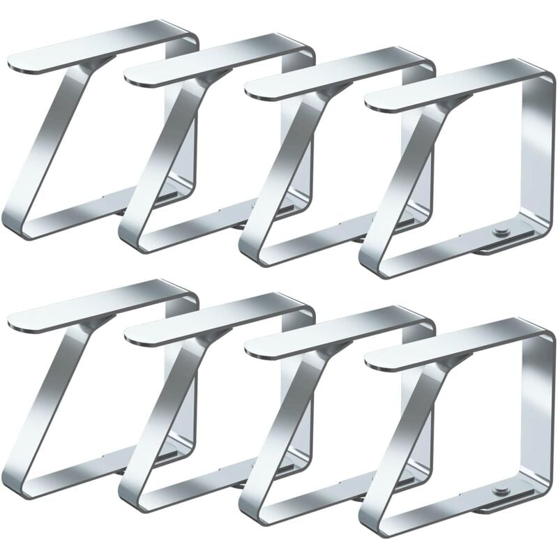 foto del prodotto aiperq set di 8 fermagli per tovaglia in acciaio inox antiscivolo 4 cm x 8 pezzi 