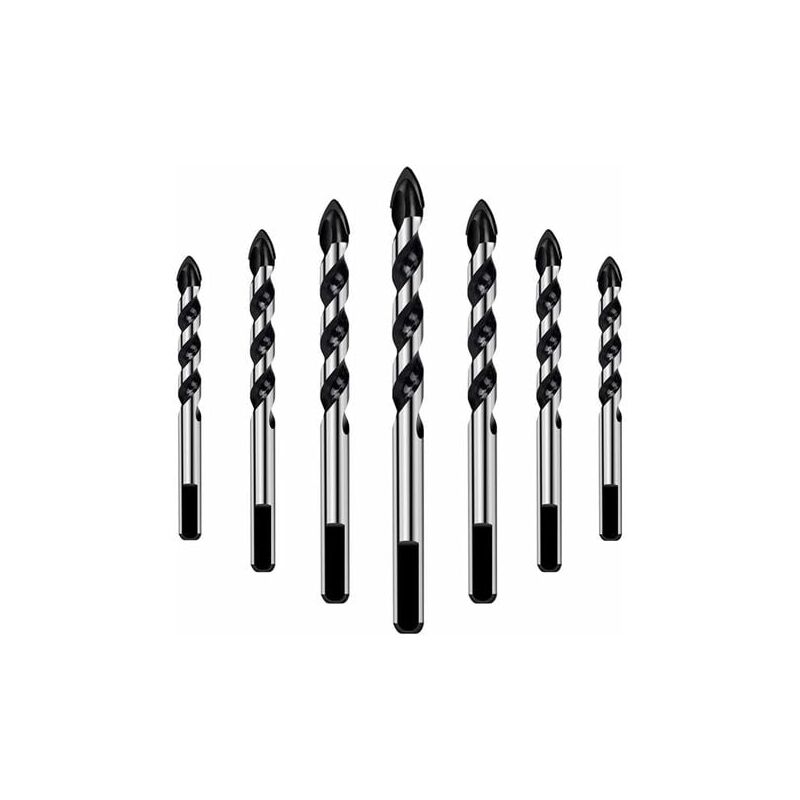 foto del prodotto aiperq set di punte da trapano da 7 pezzi per piastrelle, vetro, cemento, pietra, mattoni, piastrelle, ceramica e specchi 3 mm, 4 mm, 5 mm, 6 mm,