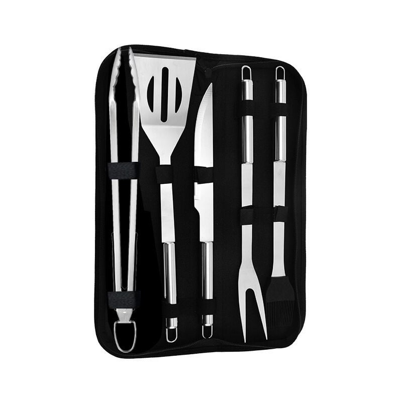 foto del prodotto aiperq set di utensili per barbecue, kit di utensili per barbecue, utensili per barbecue in acciaio inossidabile, utensili per barbecue portatili