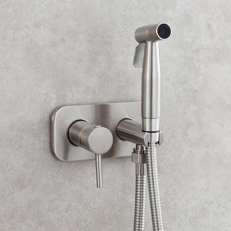 foto del prodotto aiperq set spruzzatore per wc spruzzatore per bidet set spruzzatore per doccia per bidet miscelatore in ottone montaggio a parete doccia palmare
