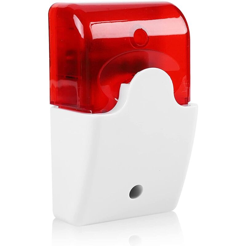 foto del prodotto aiperq sirena stroboscopica cablata allarme sonoro mini sirena stroboscopica cablata dc 12v, sirena stroboscopica con luce rossa, per sistema di
