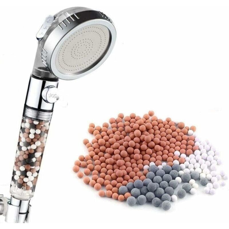 foto del prodotto aiperq soffione doccia anticalcare economico e pulsante di arresto dell acqua francese con filtro
