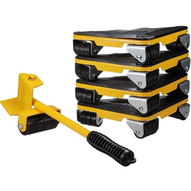 foto del prodotto aiperq sollevatore per mobili per impieghi gravosi, kit per trasloco mobili, sistema per trasloco mobili con ruote, pu ruotare di 360 gradi,