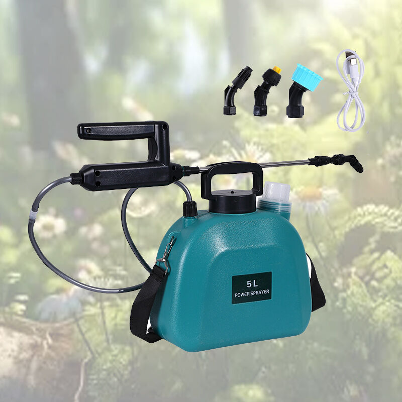foto del prodotto aiperq spruzzatore da giardino a batteria da 2 galloni, spruzzatore elettrico a zaino con 3 ugelli e maniglia di ricarica usb, asta telescopica,