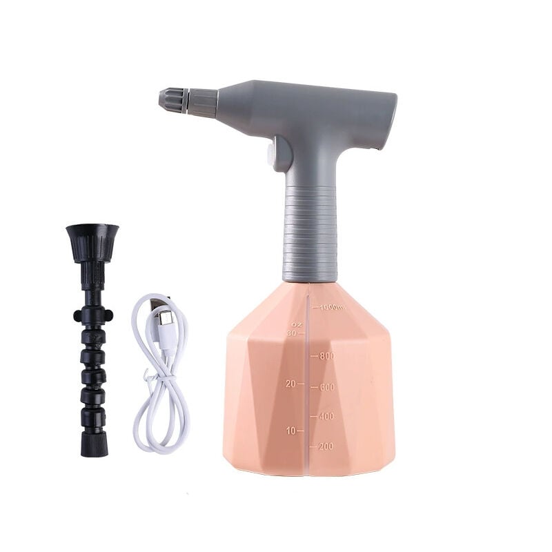 foto del prodotto aiperq spruzzatore elettrico con ugello nebulizzatore, spruzzatore d acqua portatile per prato e giardino rosa 1l 