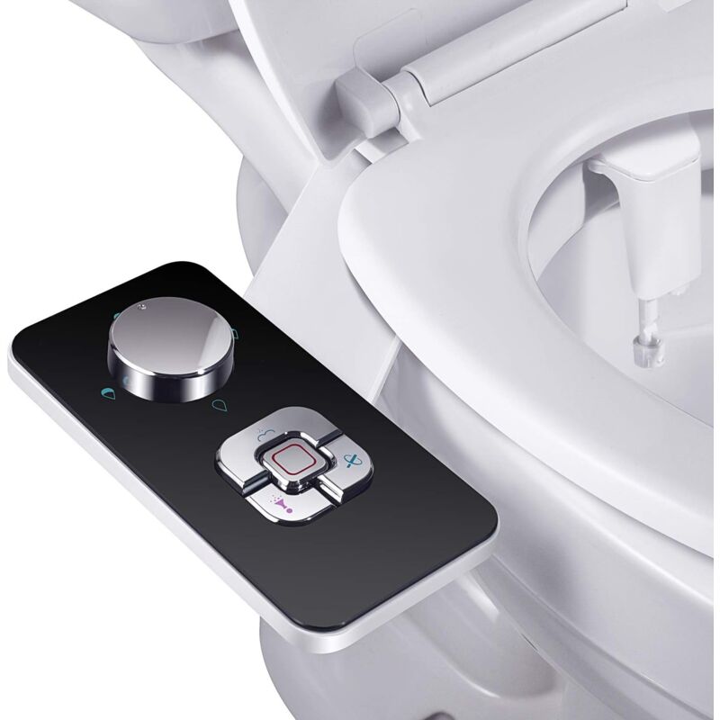 foto del prodotto aiperq spruzzatore per bidet non elettrico con ugelli retrattili doppi autopulenti pulizia anteriore e posteriore pulsante acqua fredda