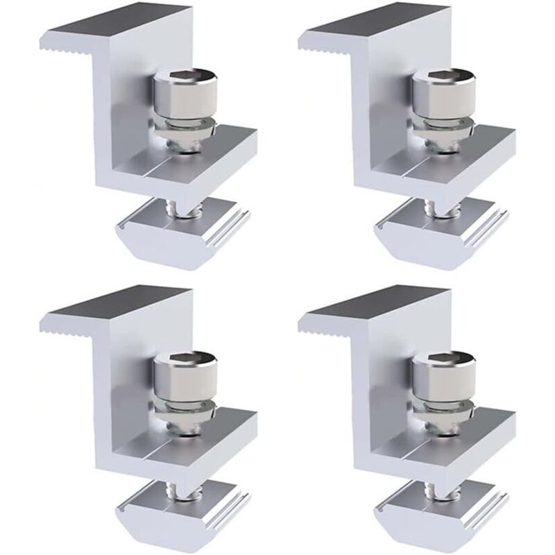 foto del prodotto aiperq staffa di montaggio per pannello solare, staffa di montaggio per pannello solare, argento, stile z, alluminio, grande colore 4 stanze