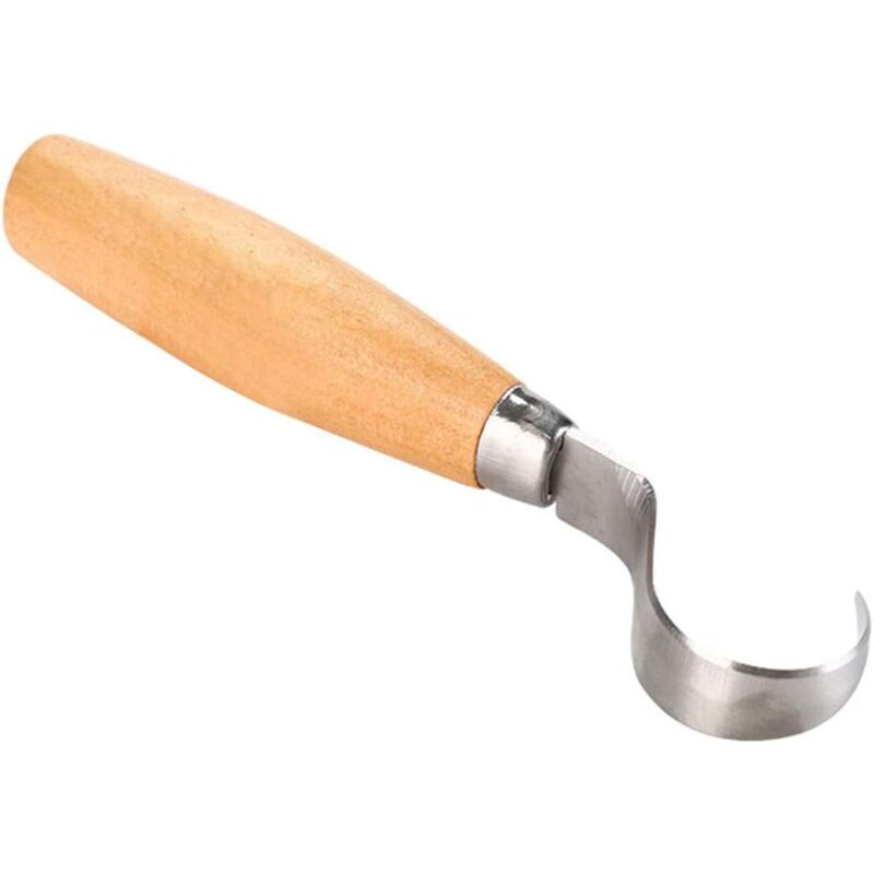 foto del prodotto aiperq strumenti per intaglio del legno con design curvo, manico ergonomico, utensili per intaglio del cucchiaio per intaglio del legno, incisione,