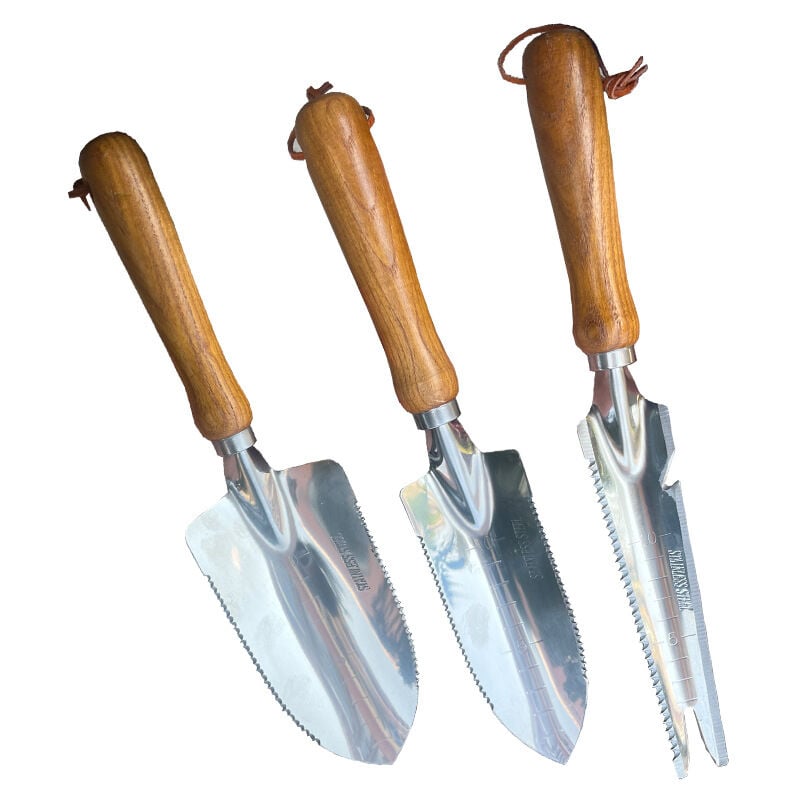 foto del prodotto aiperq strumento di diserbo manuale con manico in legno e testa in acciaio inossidabile con misura, estrattore di diserbo per diserbo, piantagione