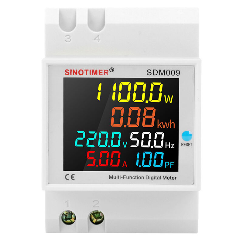foto del prodotto aiperq strumento di misura multifunzione per guida di scorrimento monofase per uso domestico, display digitale, tensione, corrente, frequenza,