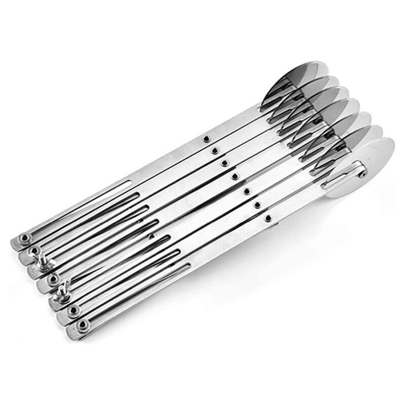 foto del prodotto aiperq tagliapasta divisore per torte, 7 rotelle regolabili in acciaio inox per pasticceria, acciaio inox multifunzionale
