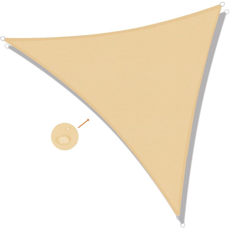 foto del prodotto aiperq tenda triangolare 3x3x3m tenda impermeabile protezione uv per terrazza giardino terrazza balcone esterno grigio antracite