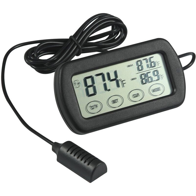 foto del prodotto aiperq termometro igrometro monitor misuratore, allarme automatico incubatrice uova massima minima temperatura umidit display lcd digitale rettile